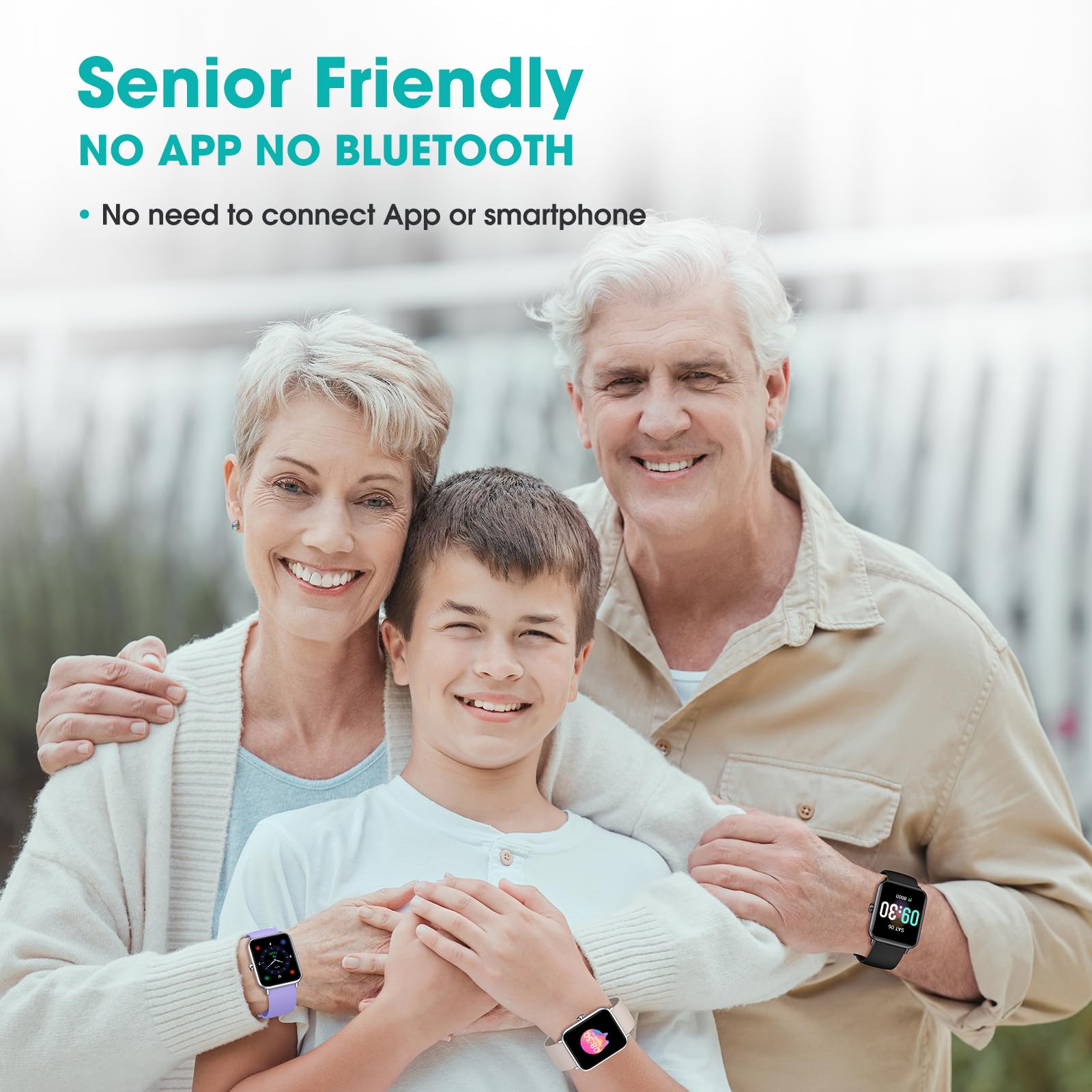 Imzuc Smart Watch For Senior Pedometer, No App/Phone Required Step Tracker, Waterproof Fitness Tracker With Step Counter Stopwat